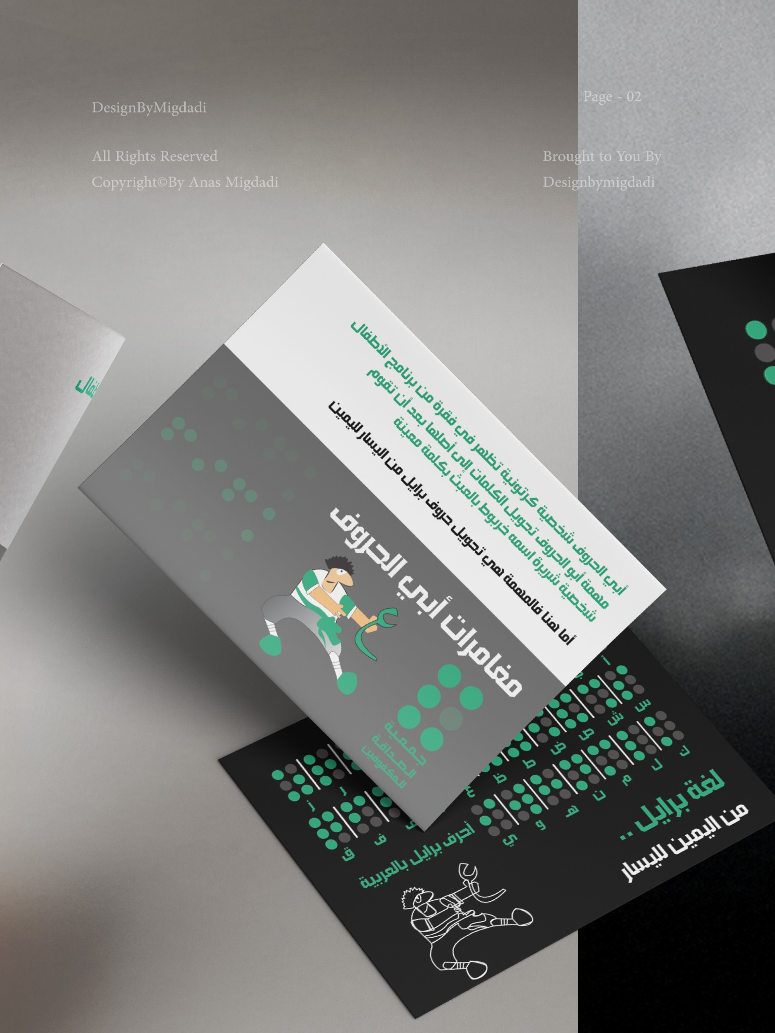 Front and back of the awareness card.